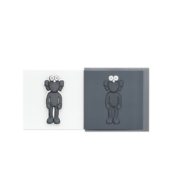 KAWS NGV BFF GREETING CARD (WITH PUFFY STICKER) DARK GREY