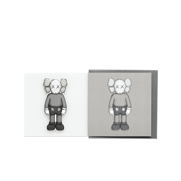 KAWS NGV COMPANION GREETING CARD (WITH PUFFY STICKER) GREY