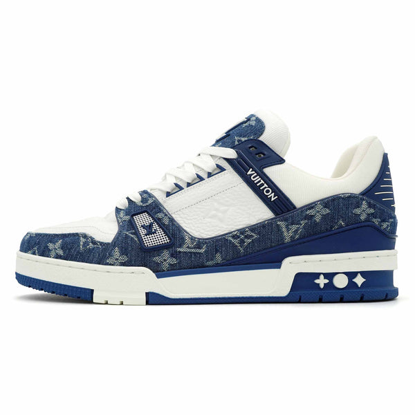 LOUIS VUITTON LV TRAINER MONOGRAM DENIM WHITE BLUE