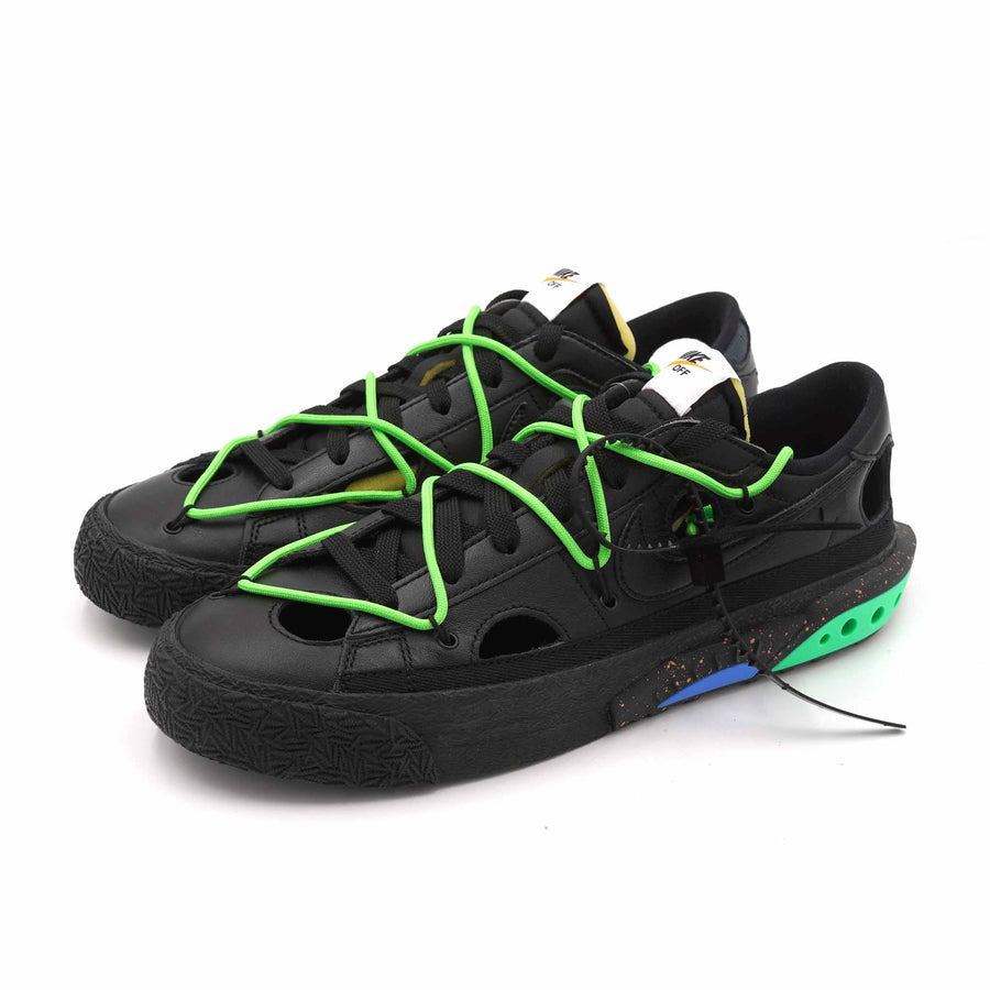 NIKE BLAZER LOW OFF-WHITE BLACK ELECTRO GREEN 2022