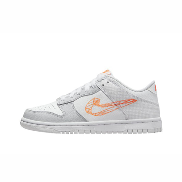 NIKE DUNK LOW SE 3D SWOOSH PURE PLATINUM TOTAL ORANGE GS (YOUTH) 2022