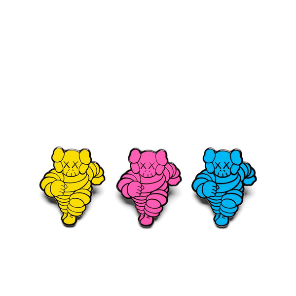 KAWS CHUM PIN YELLOW PINK BLUE (SET OF 3) FW19