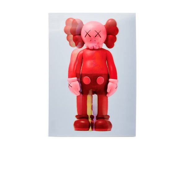 KAWS NGV COMPANION FLAYED LENTICULAR POSTCARD RED