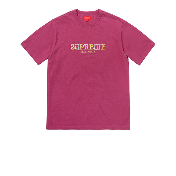 SUPREME  NOUVEAU LOGO TEE DARK MAGENTA FW18