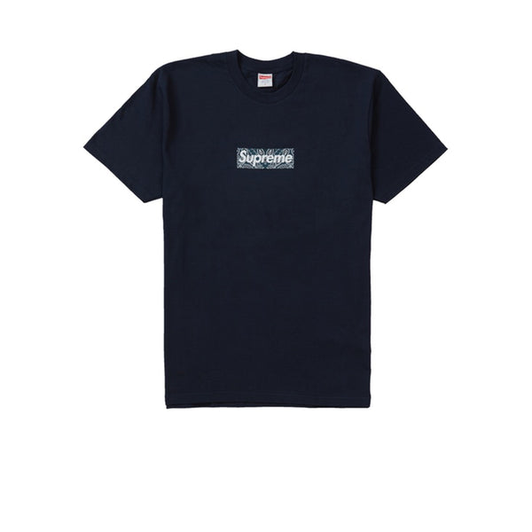SUPREME BANDANA BOX LOGO TEE NAVY FW19