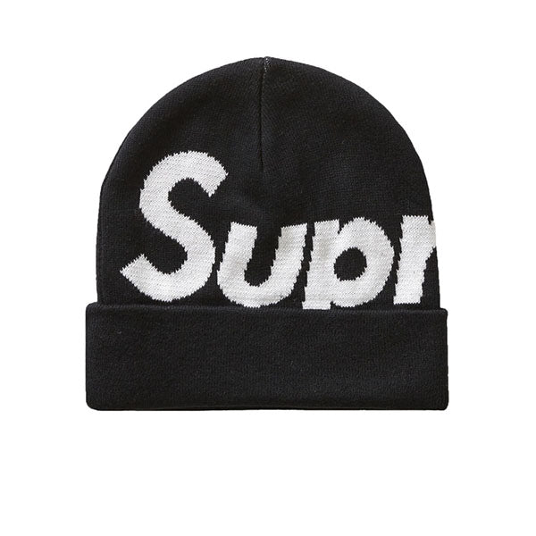 SUPREME BIG LOGO BEANIE BLACK FW19