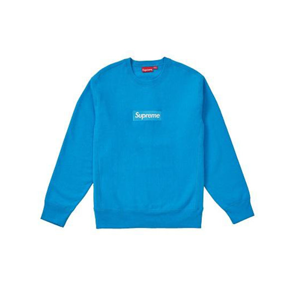 SUPREME BOX LOGO CREWNECK BRIGHT ROYAL FW18