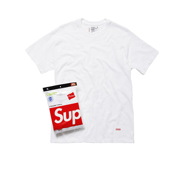 HANES X SUPREME TAGLESS TEES WHITE