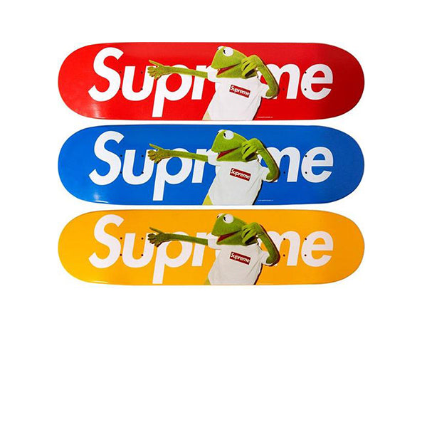 SUPREME KERMIT THE FROG SKATEBOARD DECK SET (RED, BLUE, YELLOW)