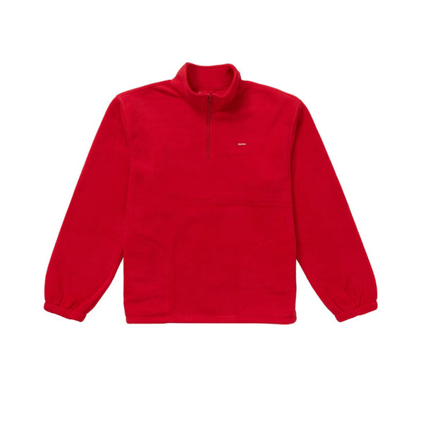 SUPREME POLARTEC HALF ZIP PULLOVER RED FW19