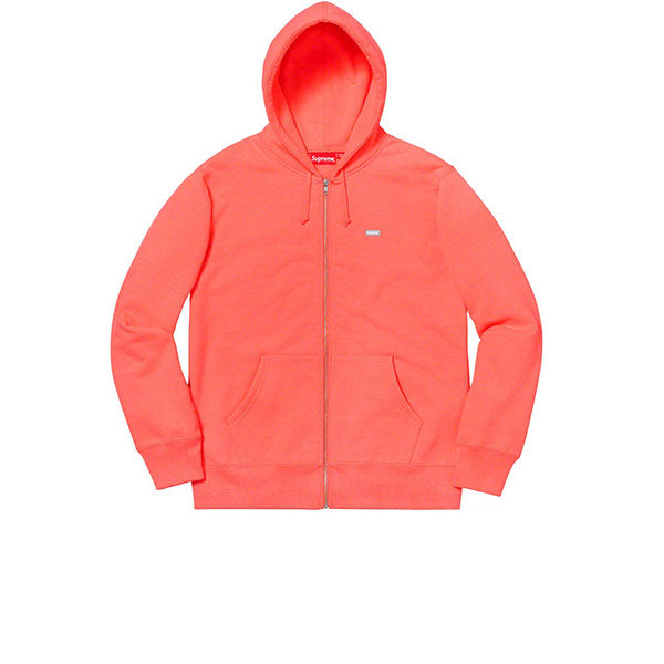 SUPREME REFLECTIVE SMALL BOX ZIP UP SWEATSHIRT PINK FW18