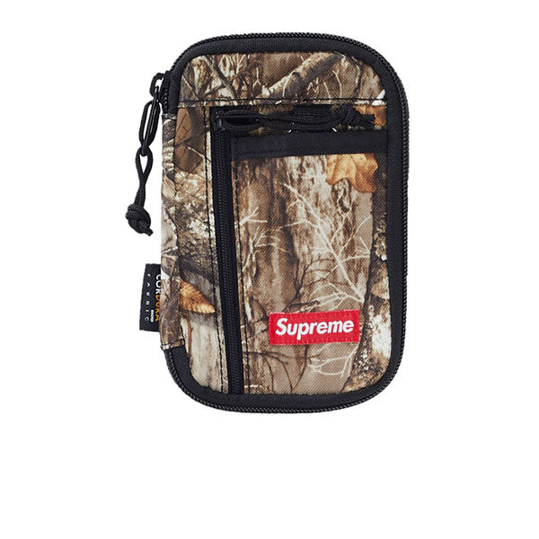 SUPREME SMALL ZIP POUCH REAL TREE CAMO FW19