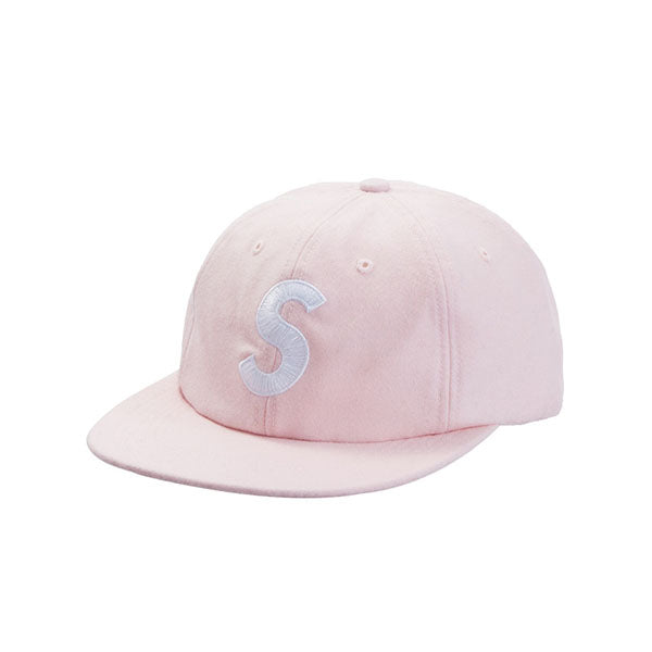 SUPREME WOOL S LOGO 6-PANEL PINK FW19