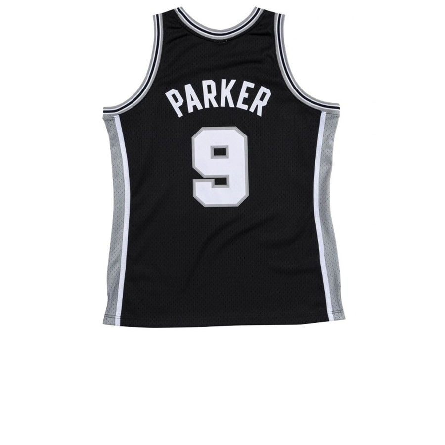 MITCHELL & NESS NBA HARDWOOD CLASSIC SWINGMAN SAN ANTONIO SPURS TONY PARKER 2001-02 JERSEY BLACK