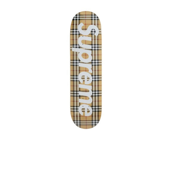 SUPREME X BURBERRY SKATEBOARD DECK BEIGE SS22