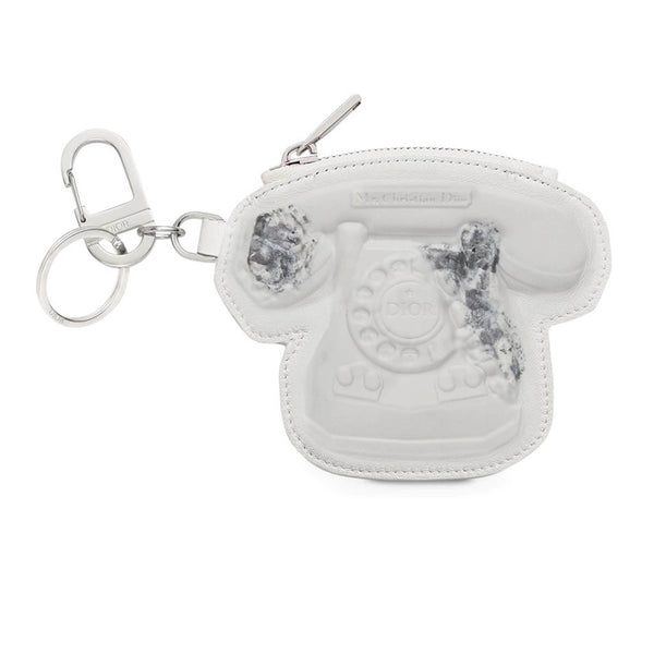 DANIEL ARSHAM X DIOR TELEPHONE ZIP CHARM WHITE