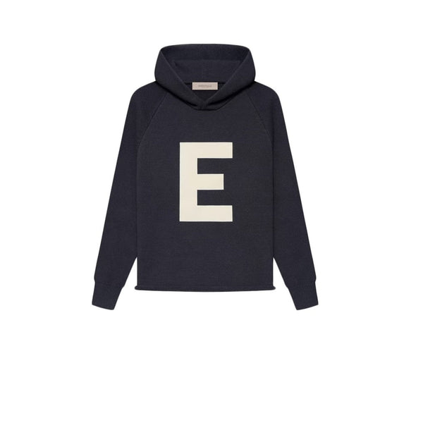 FEAR OF GOD ESSENTIALS KIDS KNIT BIG E HOODIE IRON SS22