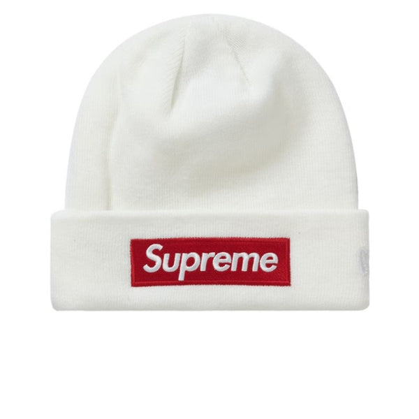 SUPREME NEW ERA BOX LOGO BEANIE WHITE FW21