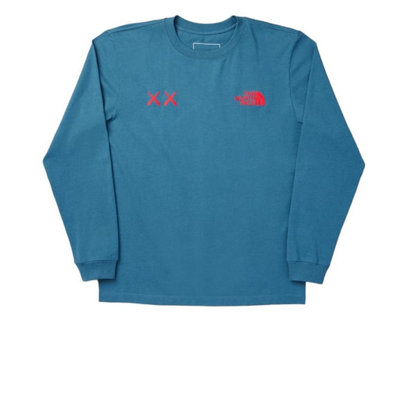 KAWS X THE NORTH FACE L/S TEE MALLARD BLUE FW21