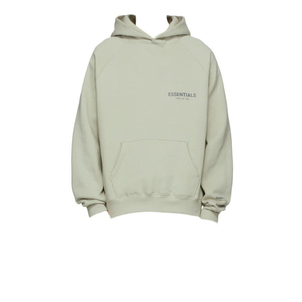 FEAR OF GOD ESSENTIALS FLEECE PULLOVER HOODIE CONCRETE FW21