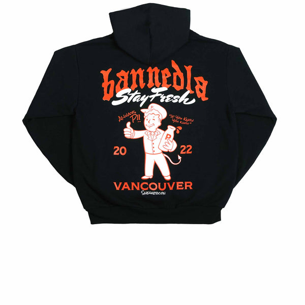 STAY FRESH X BANNED LA ALWAYS P HOODIE BLACK 2022