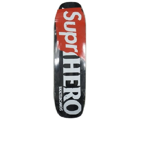 SUPREME ANTIHERO SUPRHERO SKATEBOARD DECK BLACK SS14