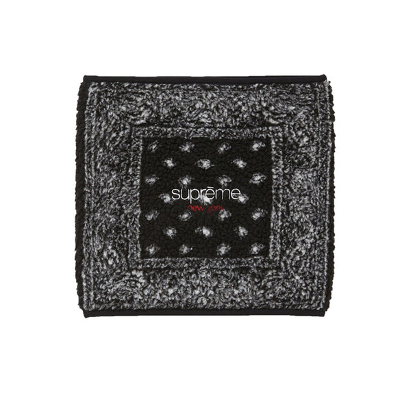 SUPREME BANDANA FLEECE NECK GAITER BLACK FW19