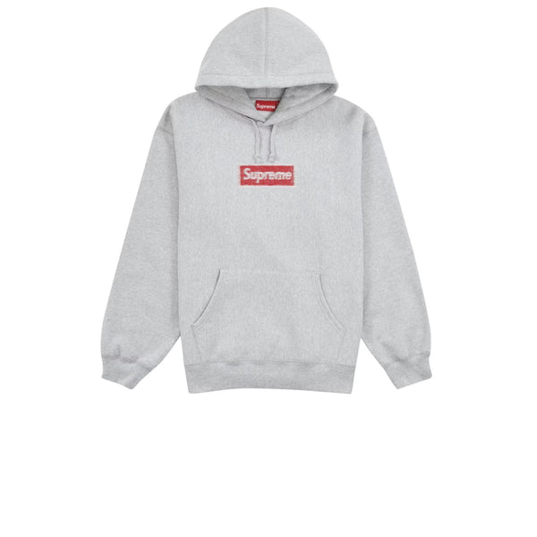 SUPREME INSIDE OUT BOX LOGO HOODED SWEATSHIRT HEATHER GREY SS23