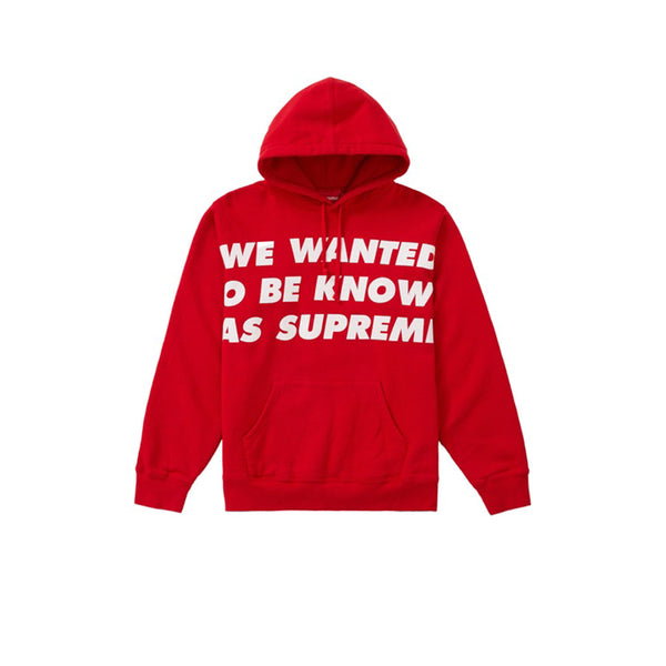 SUPREME KNOWN AS HOODED SWEATSHIRT RED SS20