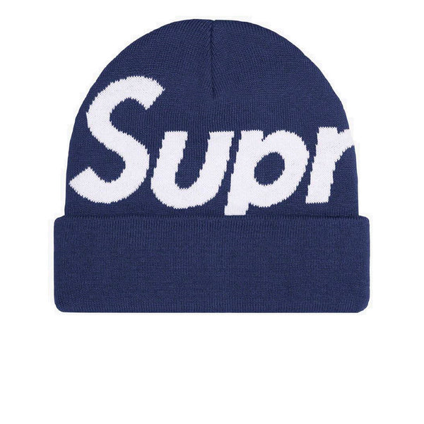 SUPREME BIG LOGO BEANIE NAVY FW22