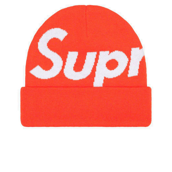 SUPREME BIG LOGO BEANIE ORANGE FW22