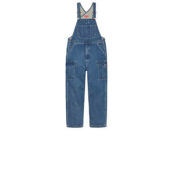 SUPREME CARGO DENIM OVERALLS WASHED BLUE FW22