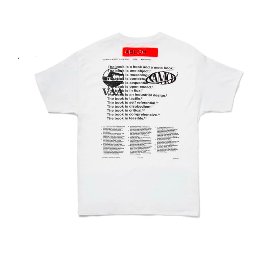 VIRGIL ABLOH X  MCA FIGURES OF SPEECH LINES TEE WHITE