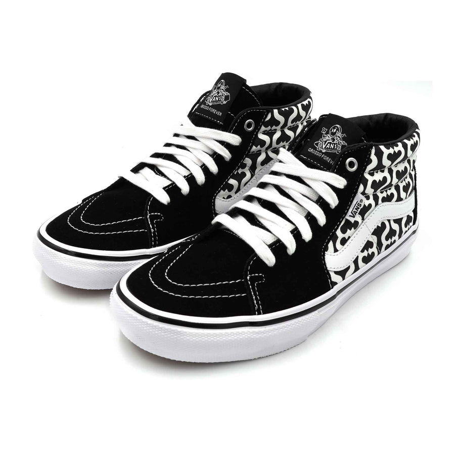 SUPREME X VANS SKATE GROSSO MID MONOGRAM S LOGO BLACK SS21