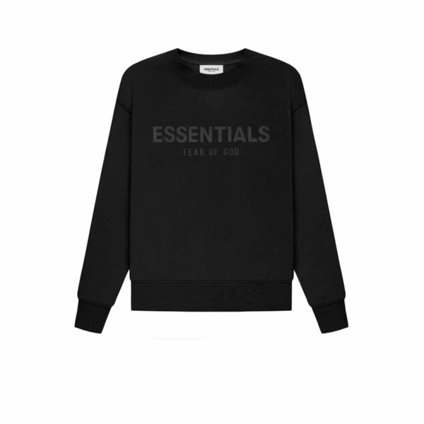 FEAR OF GOD ESSENTIALS KIDS PULLOVER CREWNECK BLACK SS21