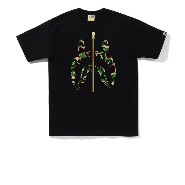 BAPE ABC CAMO SHARK TEE BLACK GREEN SS22