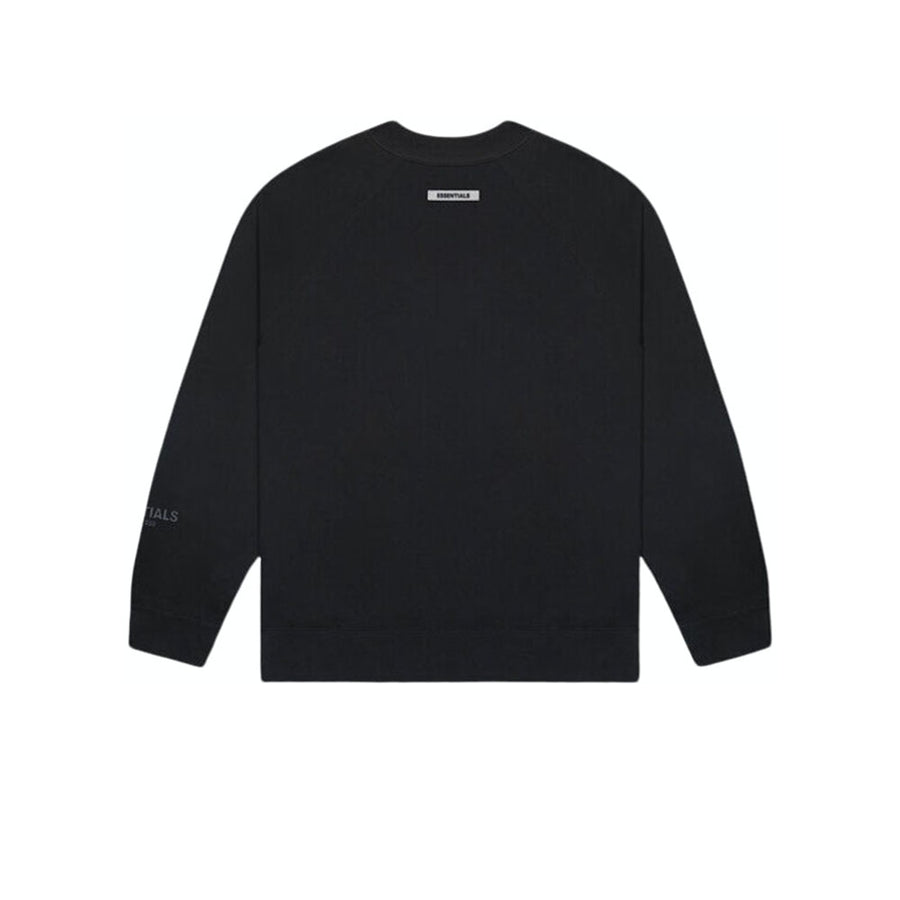 FEAR OF GOD ESSENTIALS 3D SILICON APPLIQUE CREWNECK DARK SLATE STRETCH LIMO BLACK SS20