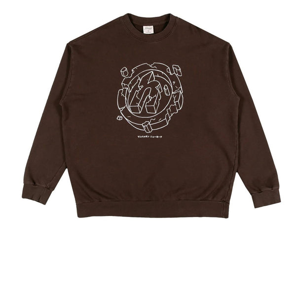 HIDDEN NY 3D SHATTERED CREWNECK BROWN FW22