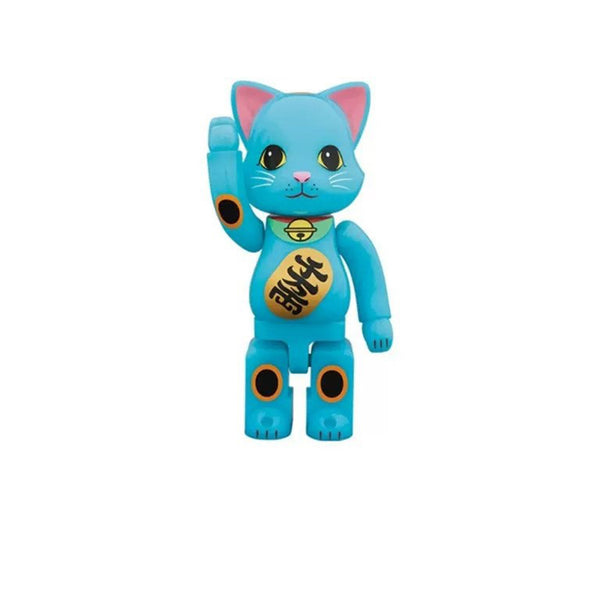 BEARBRICK NY@BRICK MANEKI NEKO 100% BLUE LUMINOUS