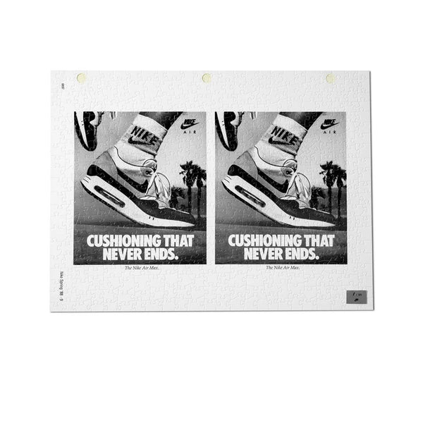 NIKE VINTAGE AD PUZZLE CUSHIONING THAT NEVER ENDS