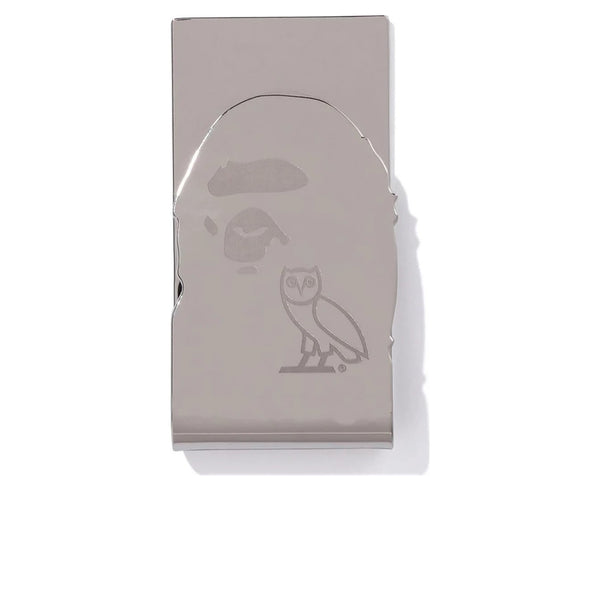 BAPE X OVO APE HEAD MONEY CLIP SILVER FW22