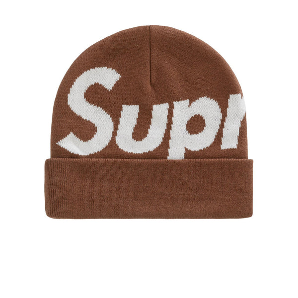 SUPREME BIG LOGO BEANIE BROWN FW22