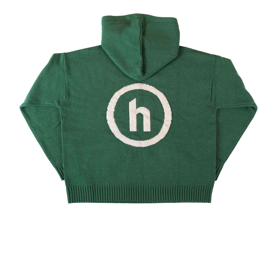 HIDDEN NY CASHMERE BLEND KNIT HOODIE GREEN FW21