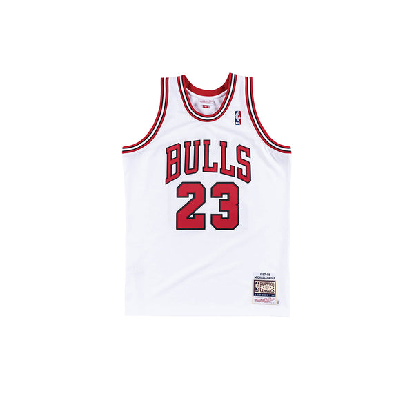 MITCHELL & NESS NBA HARDWOOD CLASSIC AUTHENTIC CHICAGO BULLS MICHAEL JORDAN 1997-98 JERSEY WHITE