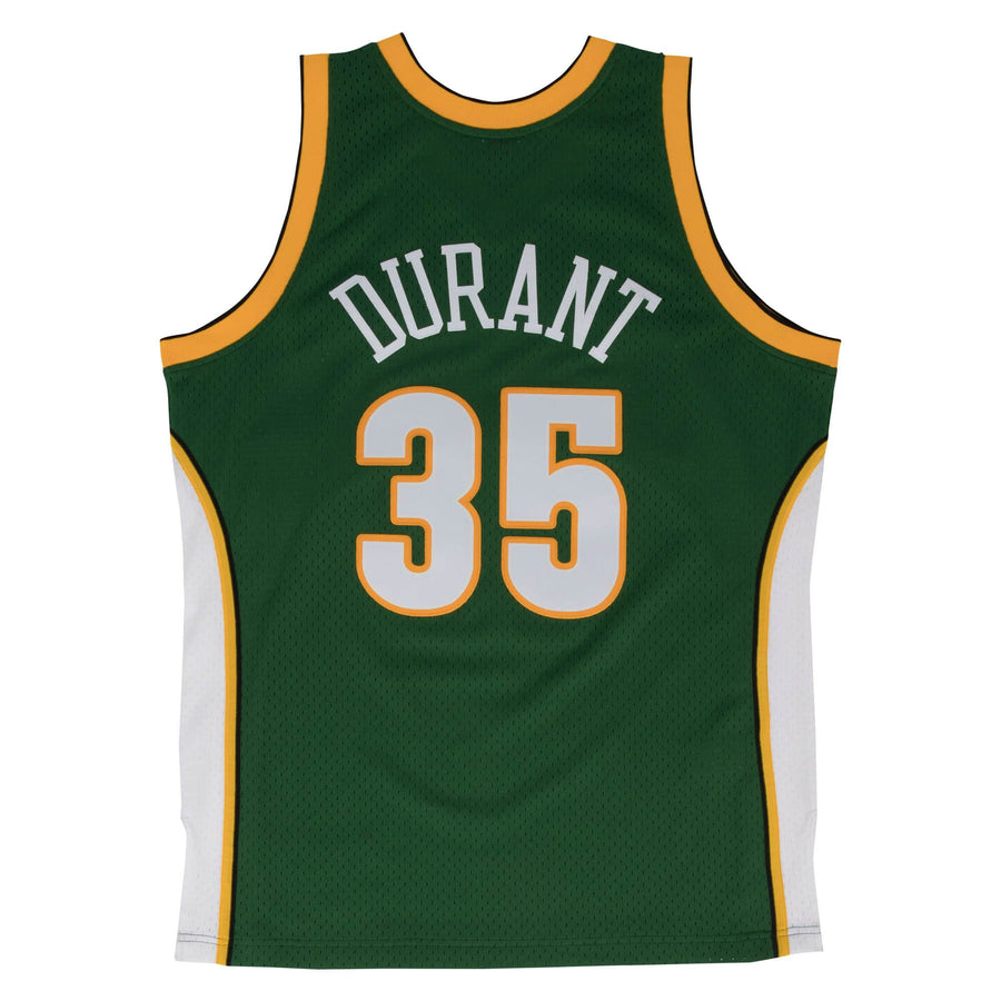 MITCHELL & NESS NBA HARDWOOD CLASSIC SWINGMAN SEATTLE SUPERSONICS KEVIN DURANT ROAD 2007-08 JERSEY GREEN