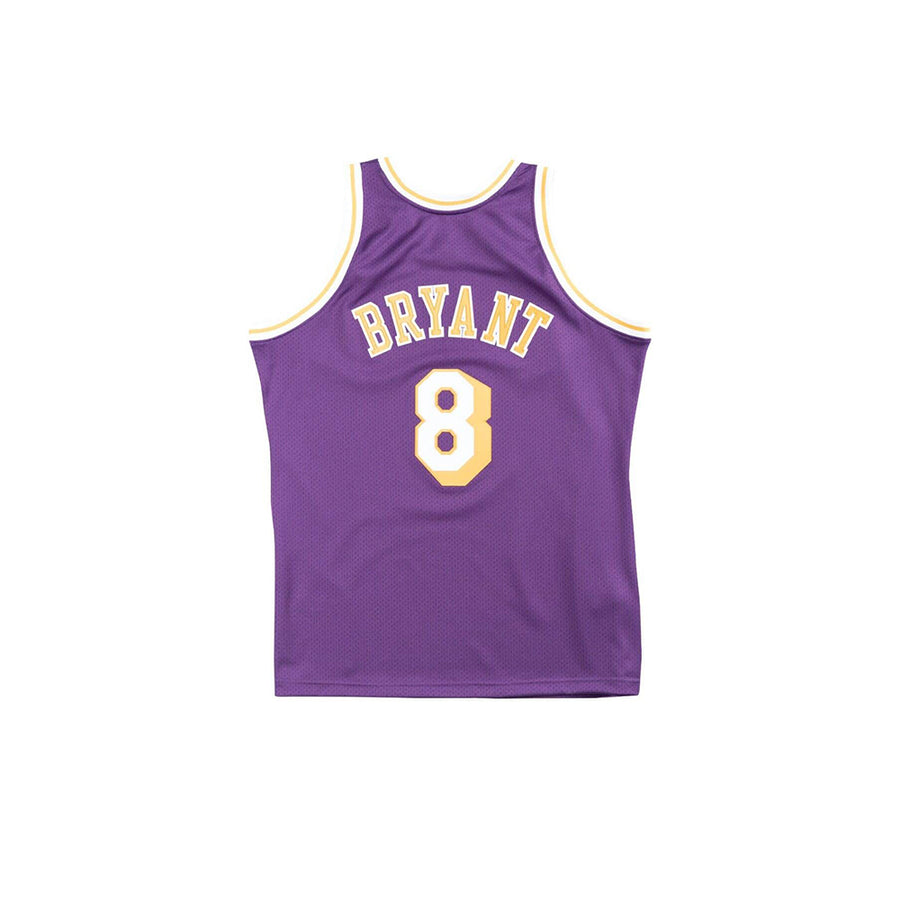 MITCHELL & NESS NBA HARDWOOD CLASSIC AUTHENTIC LOS ANGELES LAKERS KOBE BRYANT ROAD 1996-97 JERSEY PURPLE