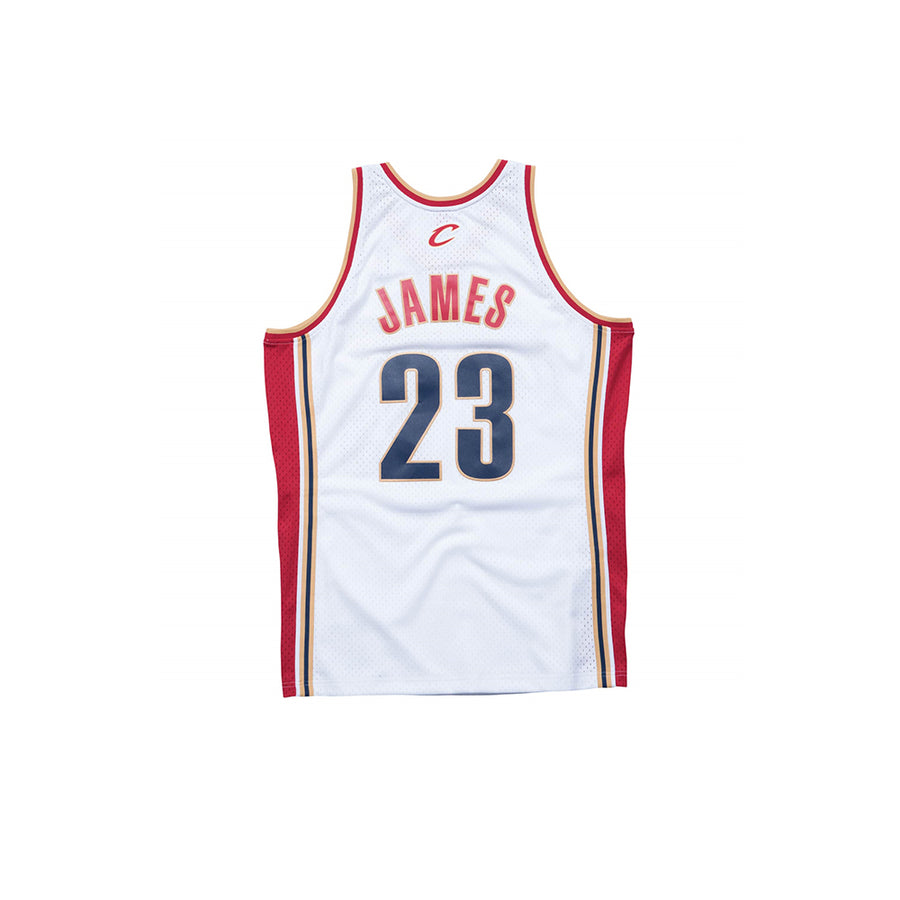 MITCHELL & NESS NBA HARDWOOD CLASSIC SWINGMAN CLEVELAND CAVALIERS LEBRON JAMES 2003-04 JERSEY WHITE