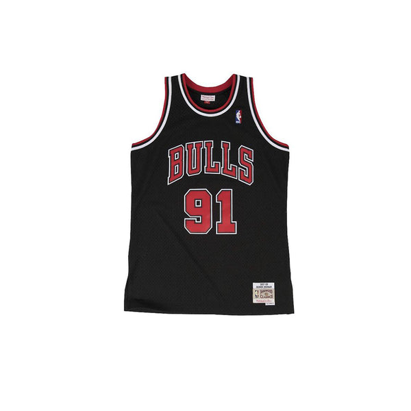 MITCHELL & NESS NBA HARDWOOD CLASSIC SWINGMAN CHICAGO BULLS DENNIS RODMAN ALTERNATE 1997-98 JERSEY BLACK