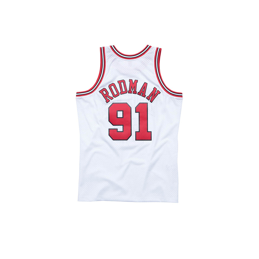 MITCHELL & NESS NBA HARDWOOD CLASSIC SWINGMAN CHICAGO BULLS DENNIS RODMAN 1997-98 JERSEY WHITE