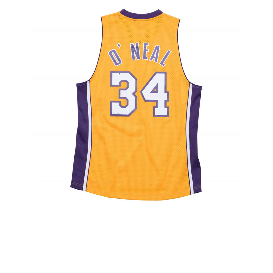 MITCHELL & NESS NBA HARDWOOD CLASSIC SWINGMAN LOS ANGELES LAKERS SHAQUILLE O'NEAL HOME 1999-00 JERSEY GOLD